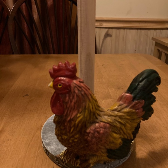 Country Rooster Paper Towel Holder - Picture 2 of 5